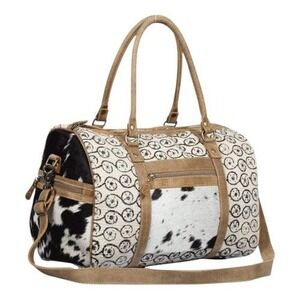 New Myra Duffel Bag Leather, Cowhide, and Canvas